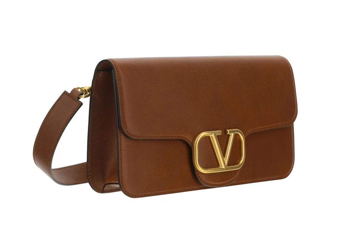 Valentino Small VLogo Foldover Top Messenger Bag