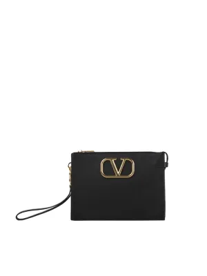 Valentino VLogo Signature Zipped Clutch Bag