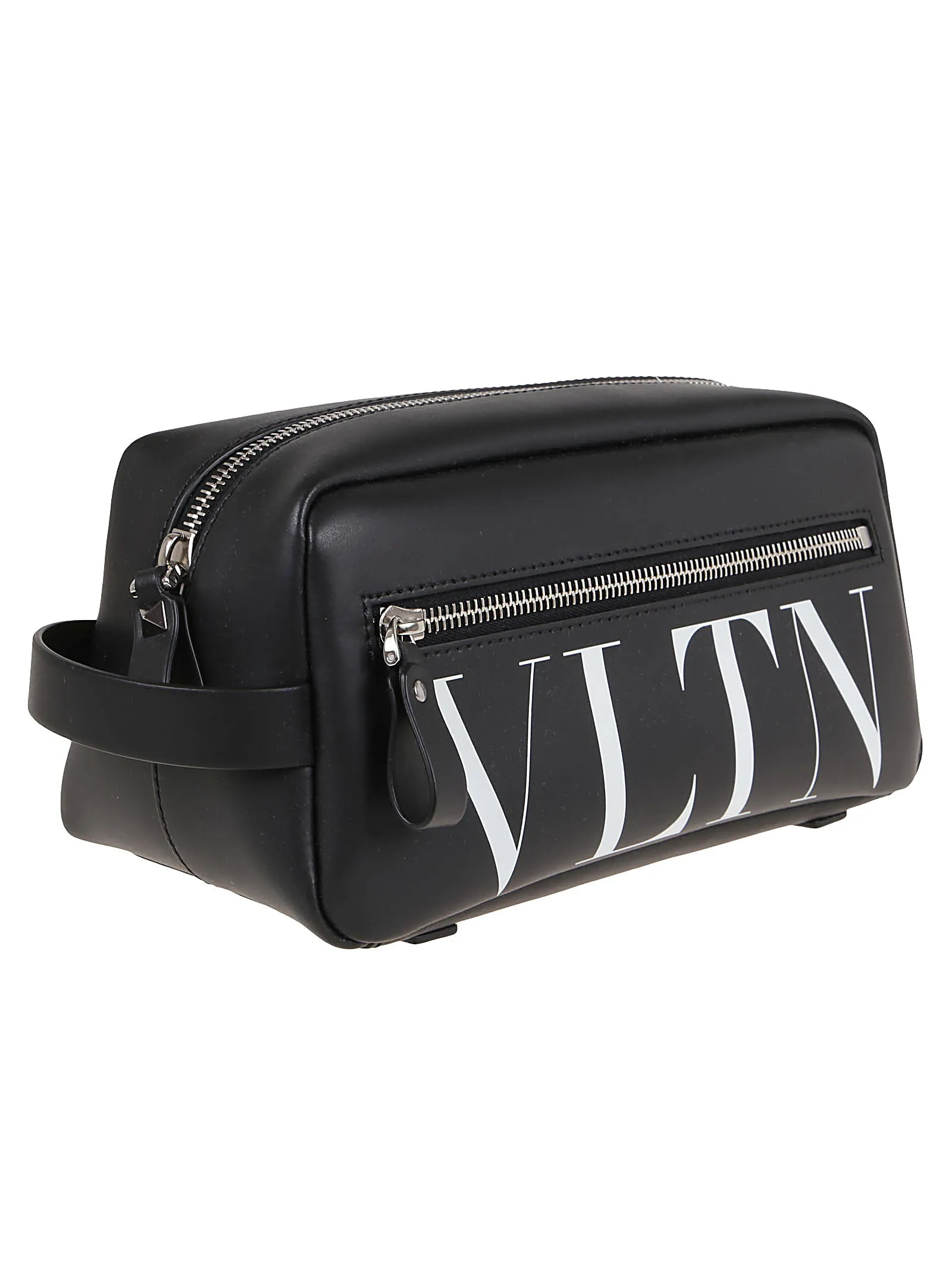 Valentino VLTN Logo Printed Zip-Up Wash Bag