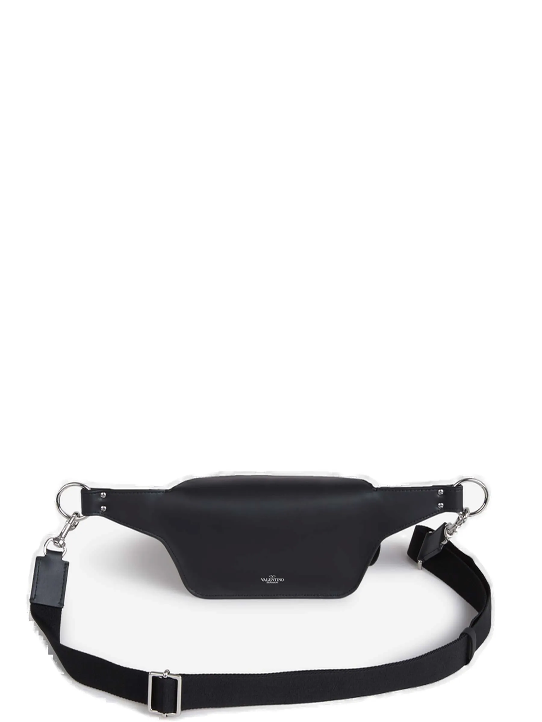 Valentino VLTN Logo Printed Zipped Belt Bag