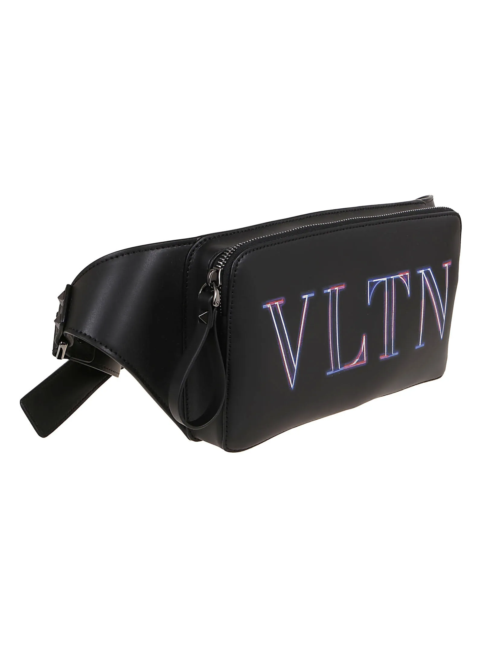 Valentino VLTN Logo Printed Zipped Belt Bag
