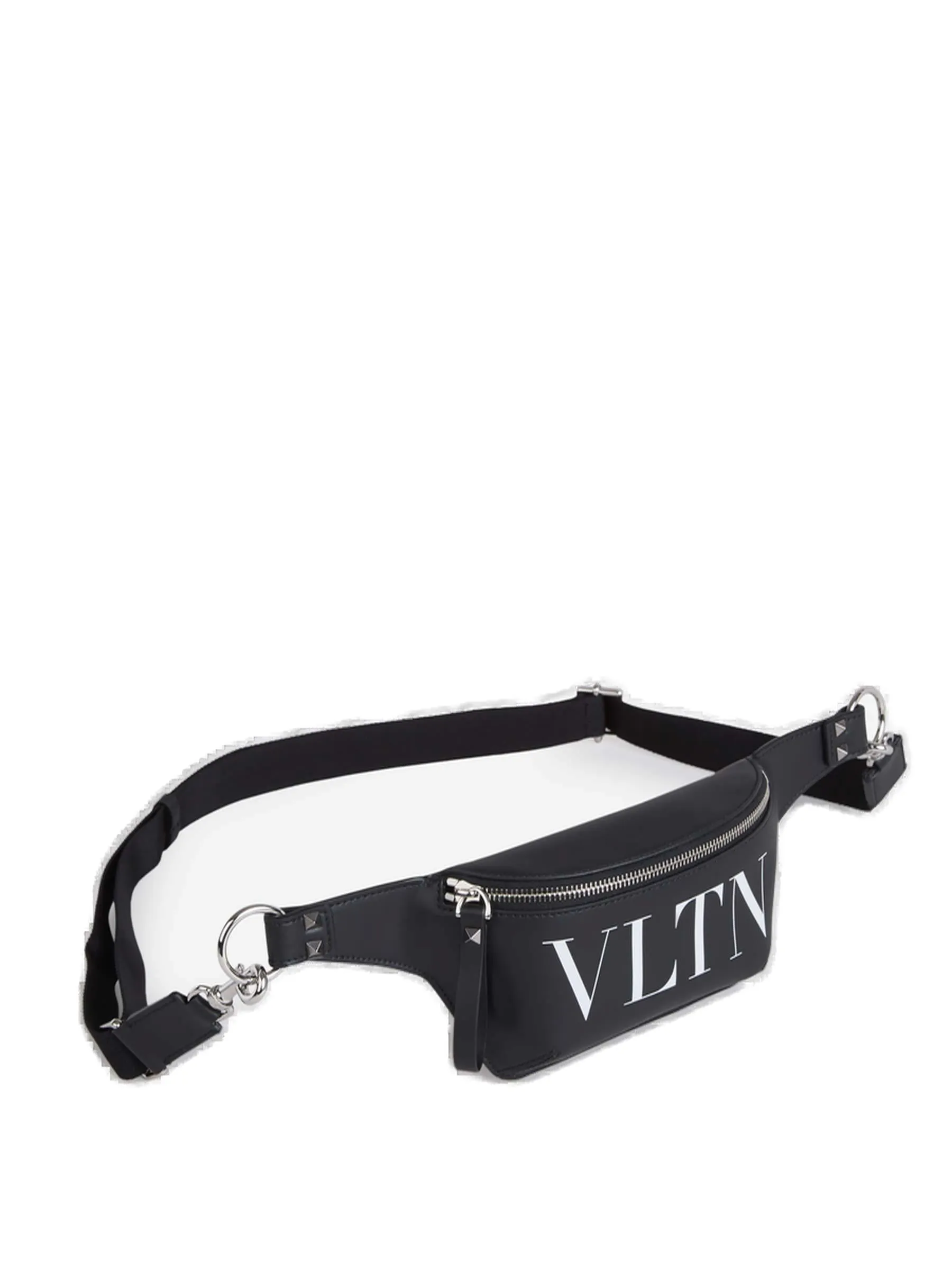 Valentino VLTN Logo Printed Zipped Belt Bag