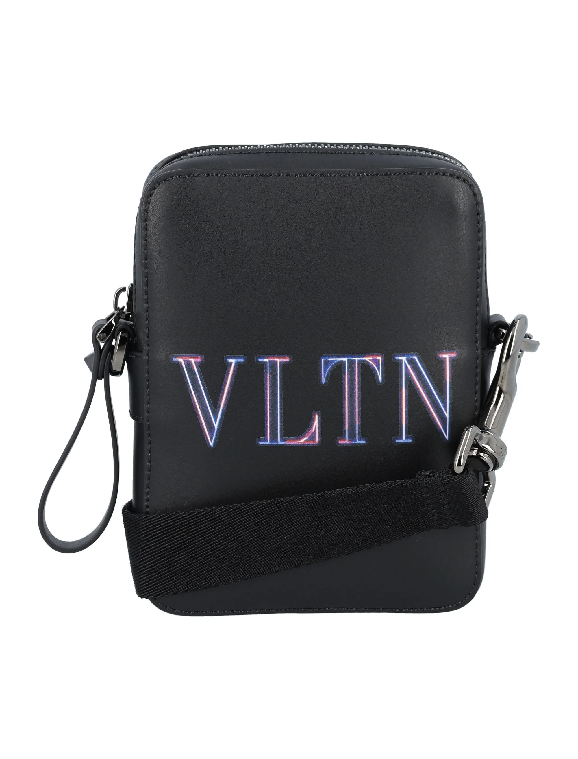 Valentino VLTN Logo Printed Zipped Shoulder Bag