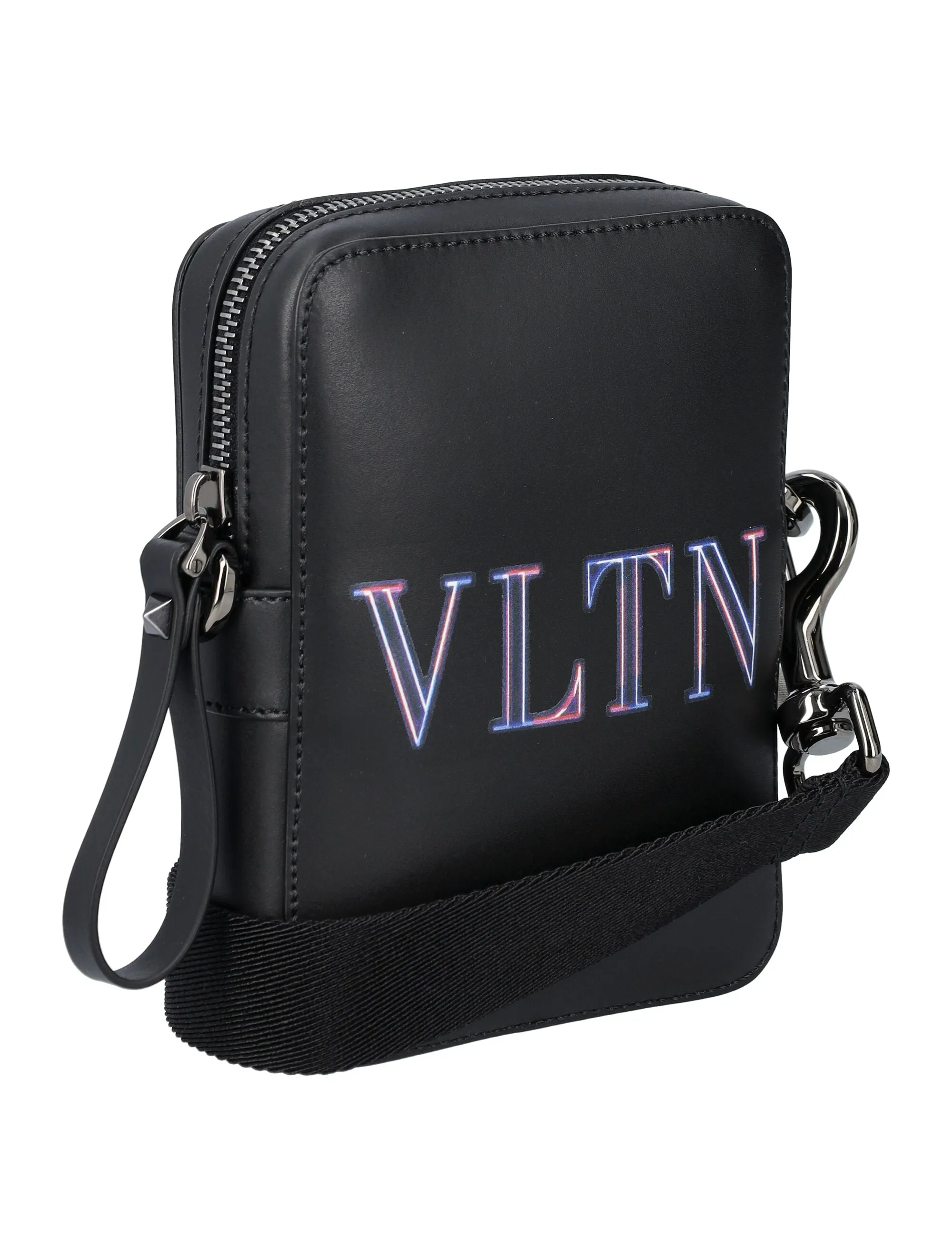 Valentino VLTN Logo Printed Zipped Shoulder Bag