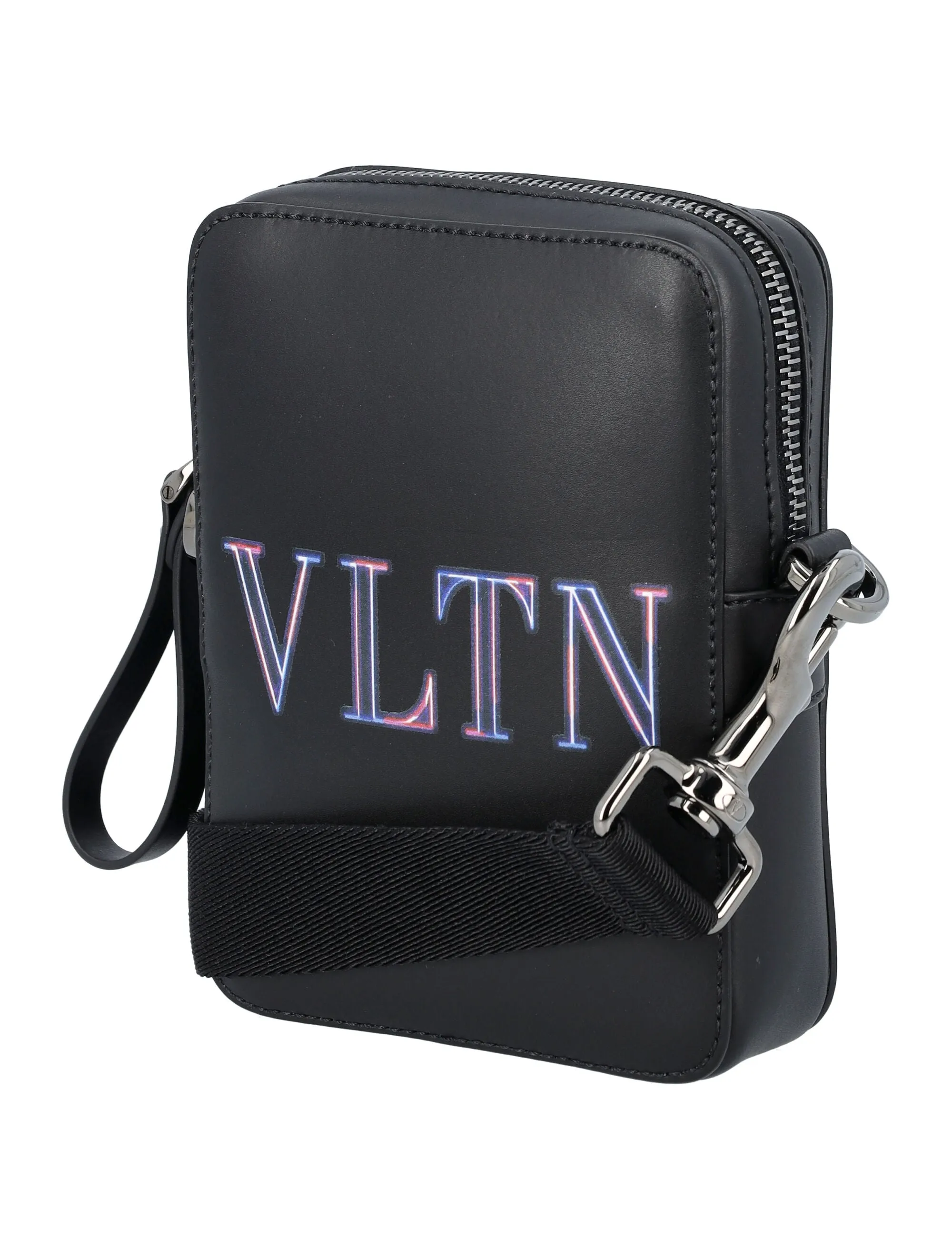Valentino VLTN Logo Printed Zipped Shoulder Bag