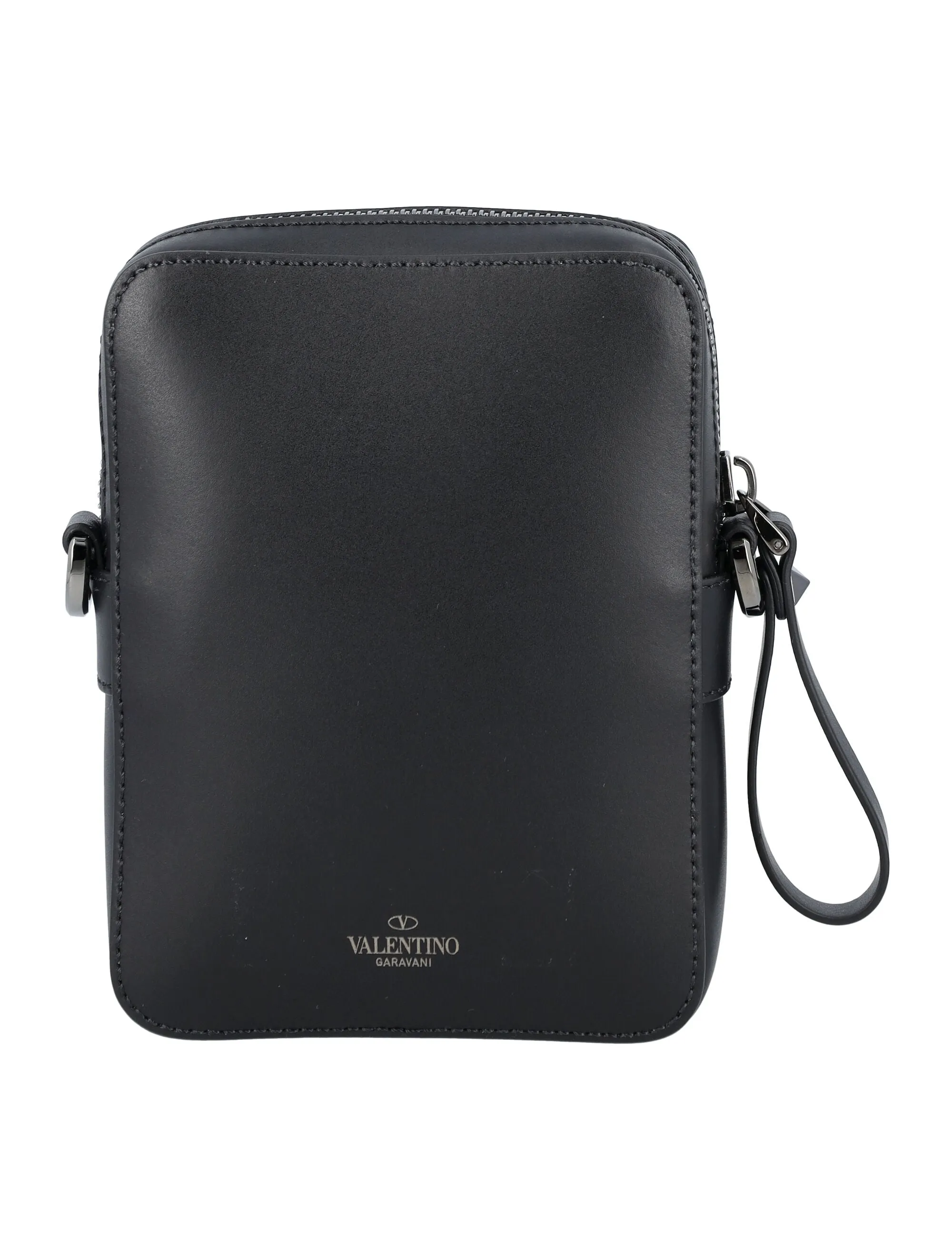 Valentino VLTN Logo Printed Zipped Shoulder Bag