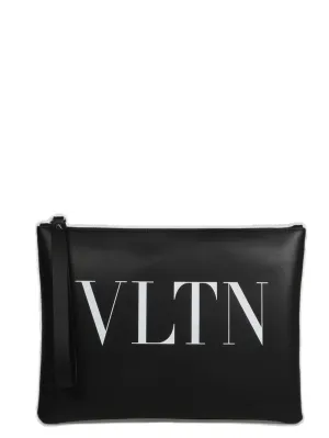 Valentino VLTN Printed Zip-Up Clutch Bag
