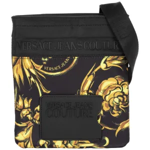 Versace Jeans Couture Logo Embossed Zipped Messenger Bag