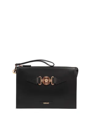 Versace Medusa Head Zipped Clutch Bag