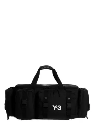 Y-3 Logo Printed Duffle Bag