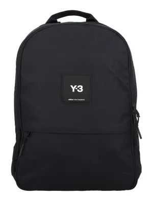 Y-3 Logo Printed Zipped Backpack